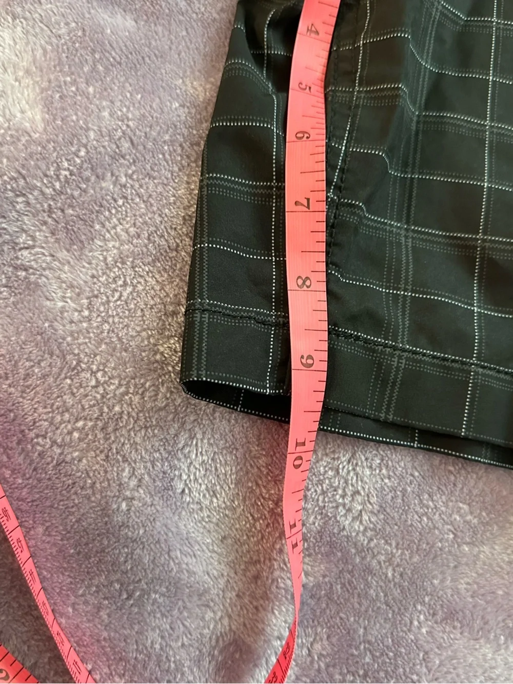 Men's Black Plaid Swim Hybrids - Lightweight Quick-Dry